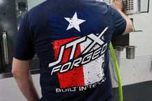 Load image into Gallery viewer, JTX Forged *NAVY* BUILT IN TEXAS T-shirt
