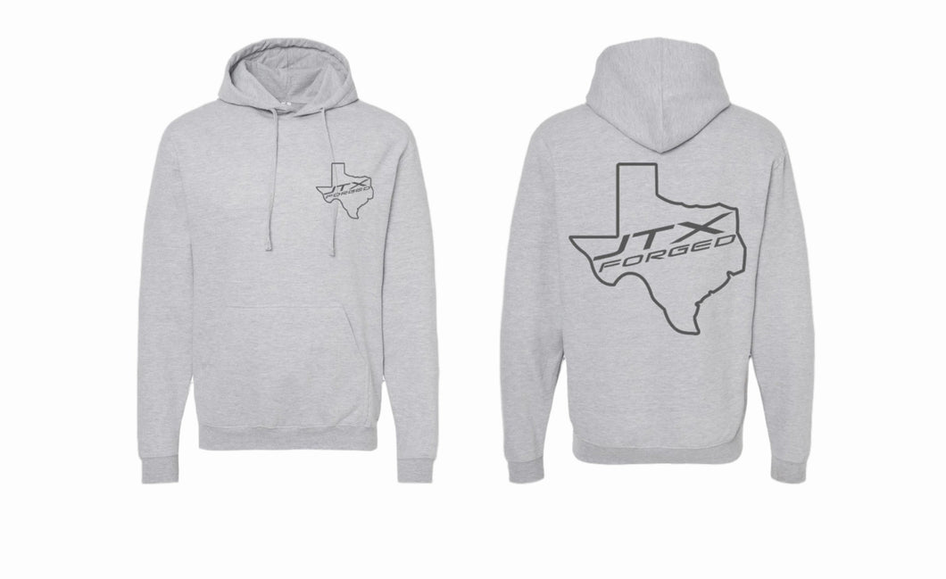 ***NEW*** Smoke Grey with Gun Metal Logo Hoodie in Pullover and Full Zip